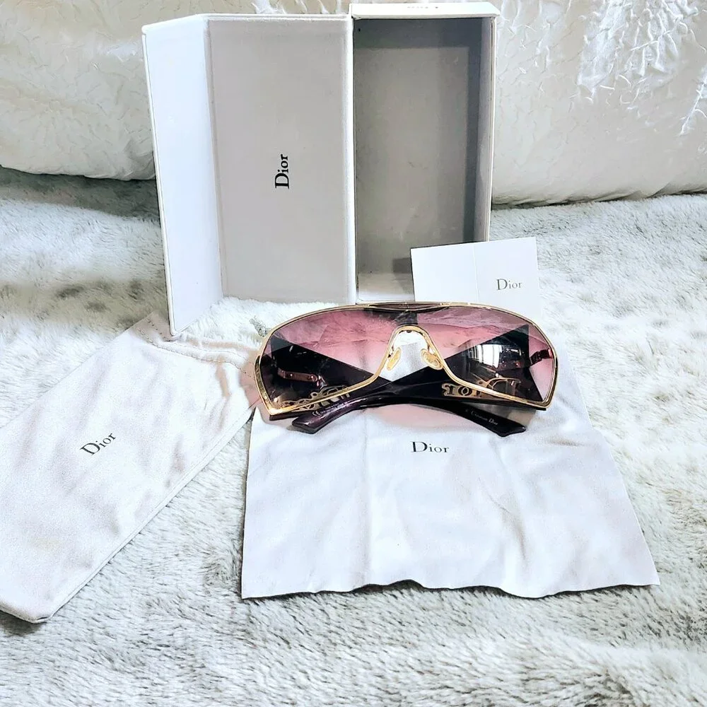 DIOR vintage purple wrap sunglasses - Picture 5 of 5